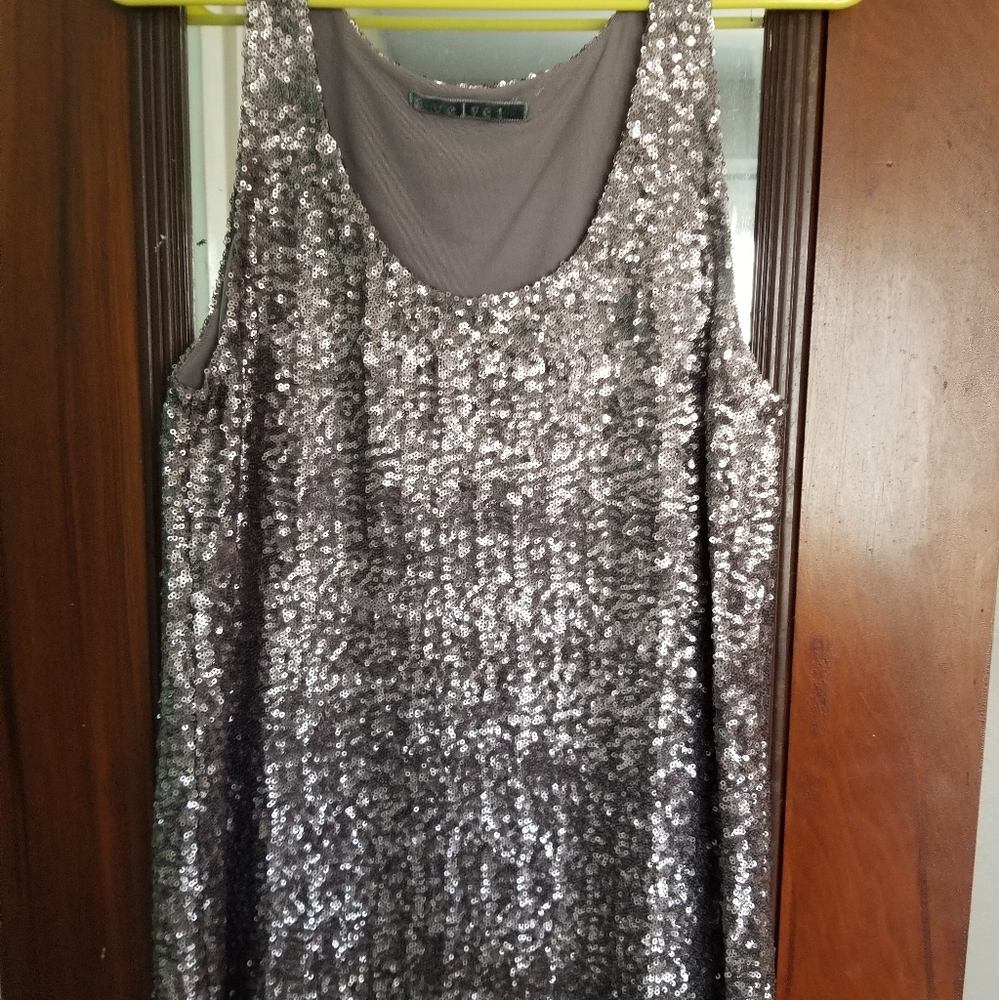 Velvet sequin top